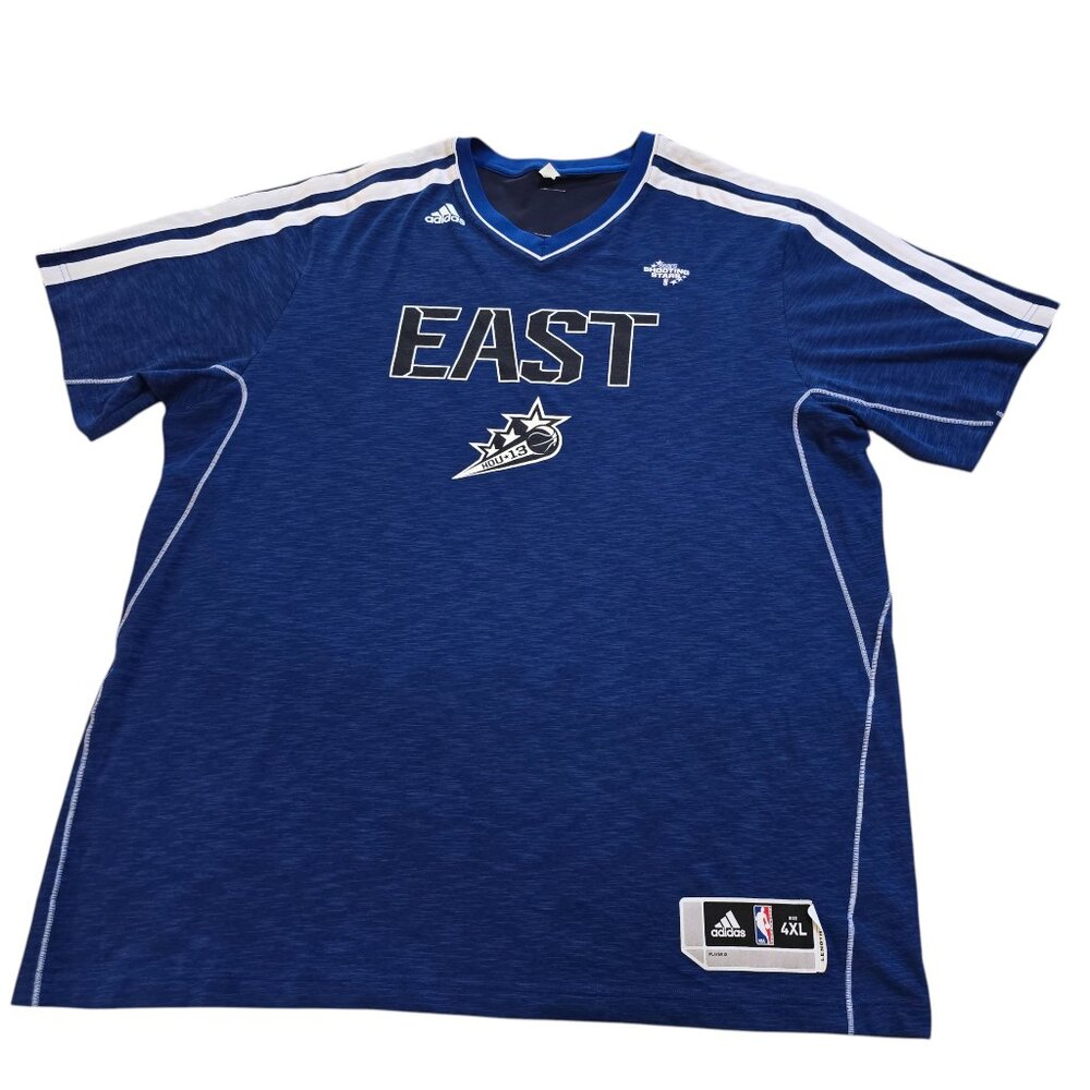 NBA Adidas East Shooting Stars Blue White Big & Tall 4XL Tee Shirt Top W42425